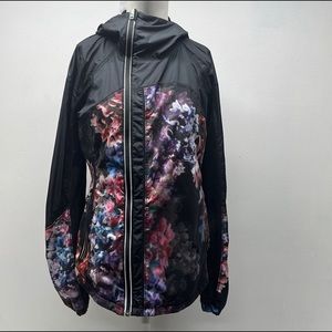 Lululemon Run Get Up And Glow Jacket Spring Has Sprung Multi Black Size 6